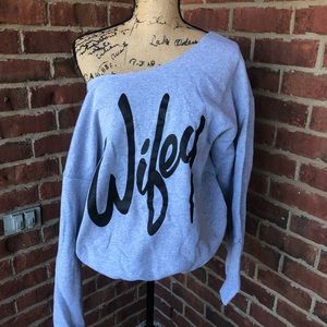 Wifey Off Shoulder Sweatshirt